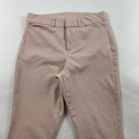 Old Navy Pink Bamboo Stretch Canvas High Rise Skinny Pixie Pant 4 - Picture 2 of 7